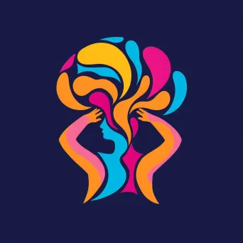 Abstract figure logo for mental health non-profit - Image 1