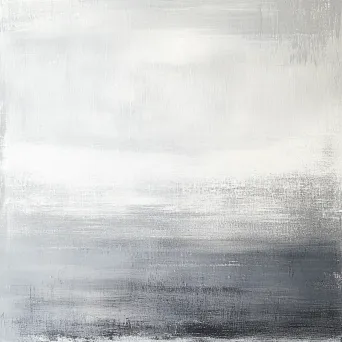 Minimalist abstraction of a winter morning in cool greys and whites - Image 2