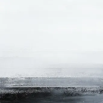 Minimalist abstraction of a winter morning in cool greys and whites - Image 3