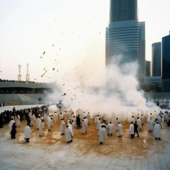 Image of sacred ritual in futuristic city - Image 2