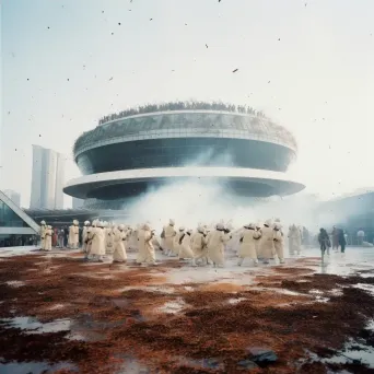 Image of sacred ritual in futuristic city - Image 4