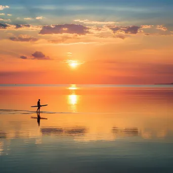 Paddleboarding at Sunset