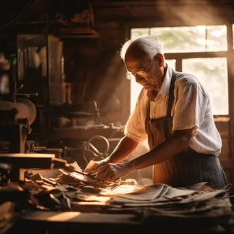 Craftsman Making Handmade Paper