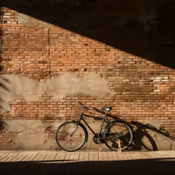 Vintage Bicycle and Brick Wall