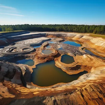 Aerial Perspective of Clay Pits