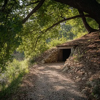 Traditional root cellar carved into a hillside. - Image 1