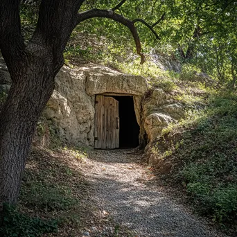 Traditional root cellar carved into a hillside. - Image 4