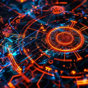 Abstract cyber security concept with intricate patterns - Image 2