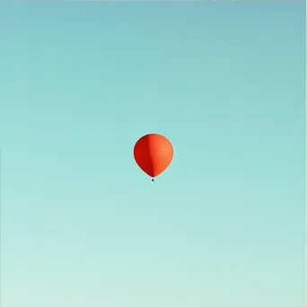 Digital artwork of a single balloon against a clear sky, depicting minimalism and simplicity - Image 4