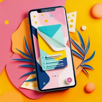 Colorful newsletter subscription form with modern design elements on Google Pixel 5 - Image 4