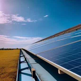 Solar panels under clear skies as a renewable energy source - Image 3