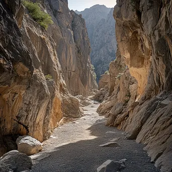 Winding pathway through a narrow canyon - Image 3