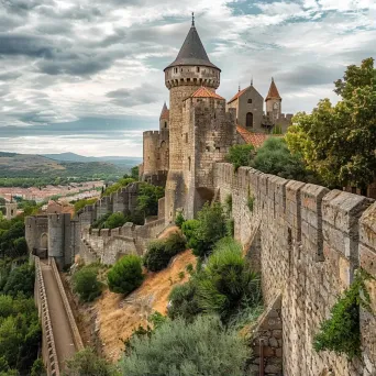 Stunning medieval architecture of the fortified Carcassonne citadel in France - Image 1