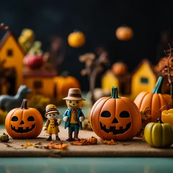 Colorful Halloween Display