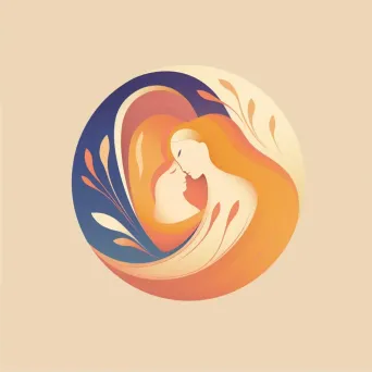 Embrace or hug logo for children