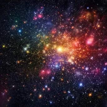 Stunning star cluster constellation shimmering in the cosmos with varied sizes and colors of stars - Image 4