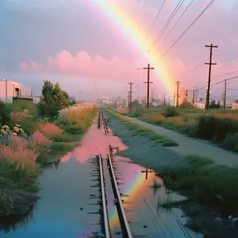 Rainbow transportation path for colorful transportation - Image 3