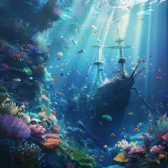 Colorful coral reefs and exotic fish in a mystical underwater kingdom - Image 4