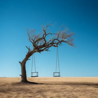 Solitary swing in empty playground shot on Sony A7 III - Image 1