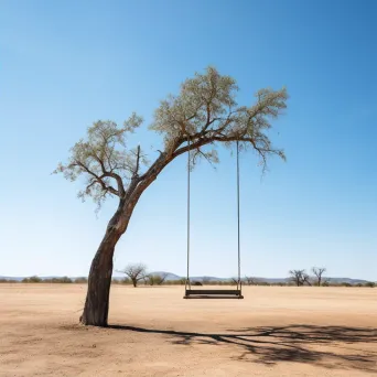 Solitary swing in empty playground shot on Sony A7 III - Image 2