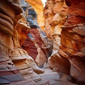 Close-Up of Geological Canyon Features