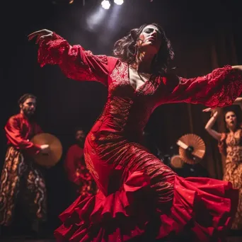 Spanish flamenco performance with passionate dancers - Image 2