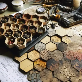 Array of flawless hexagonal honeycombs in a beehive - Image 3