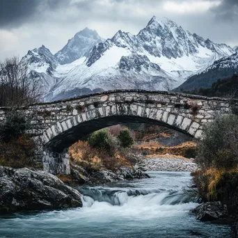 Rugged stone bridge in a mountainous region - Image 3