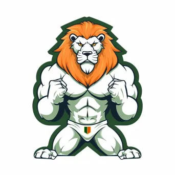 Strong lion fitness brand logo on a white background - Image 3