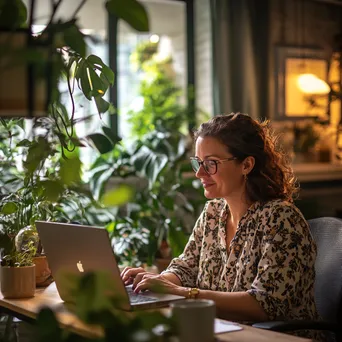 Therapist conducting remote therapy session via laptop - Image 4