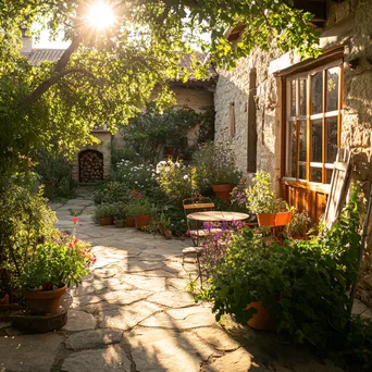 Cozy Patio with Root Cellar