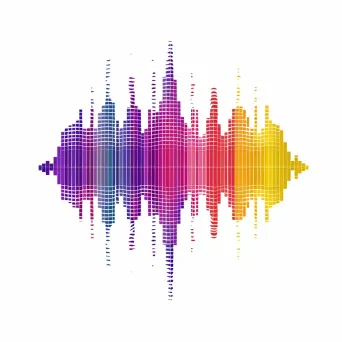 Music studio logo with abstract sound waves - Image 4