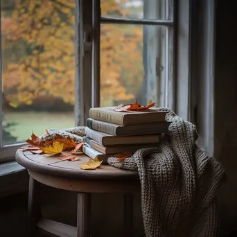 Cozy Reading Nook in Autumn