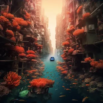 Underwater cityscape with coral structures - Image 3