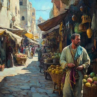 Renaissance era painting of a Venetian merchant exploring the Silk Road - Image 1