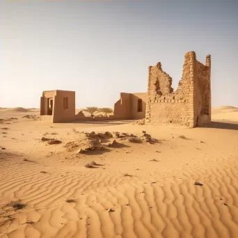 Ancient Ruins in Desert