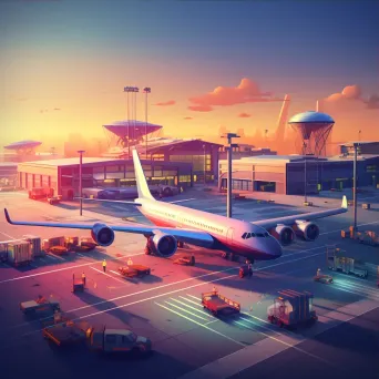 Low Poly Airport Scene