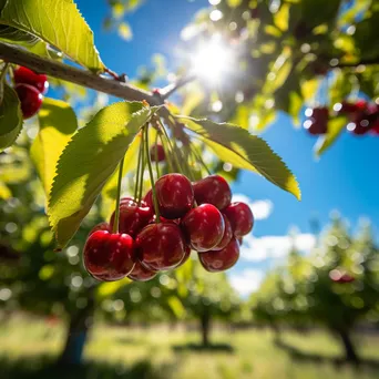 Vibrant Cherry Orchard