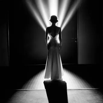 A figure stepping into illuminating light from shadows in a transformative moment captured in an image. - Image 3