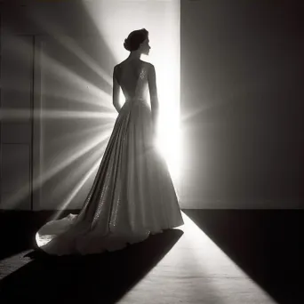 A figure stepping into illuminating light from shadows in a transformative moment captured in an image. - Image 4