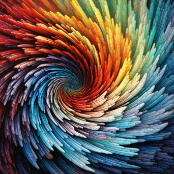 Canvas artwork swirling with vibrant colors - Image 2