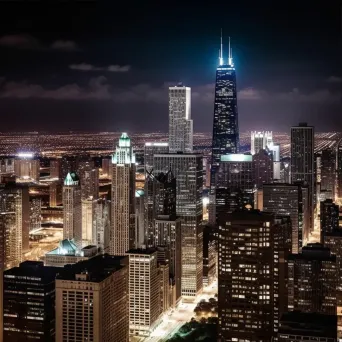 Chicago night skyline - Image 3