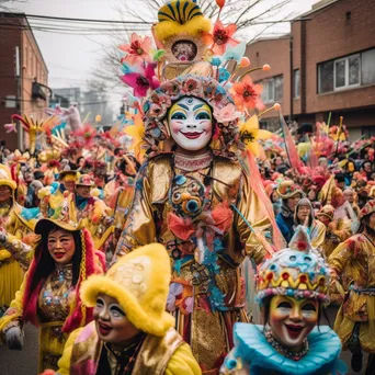 Colorful City Parade Celebration