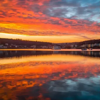 Oslo fjord sunrise serenity - Image 1