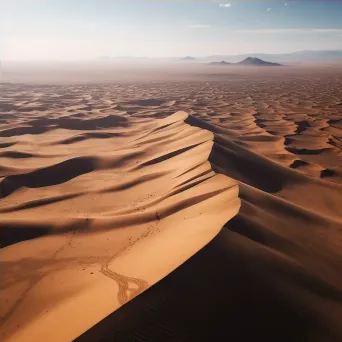 Desert landscape at midday with helicopter tours, aerial view - Image 4