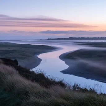 Dawn at Tranquil Coastal Estuary