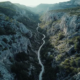 Aerial View of Mountain Hiking Trail