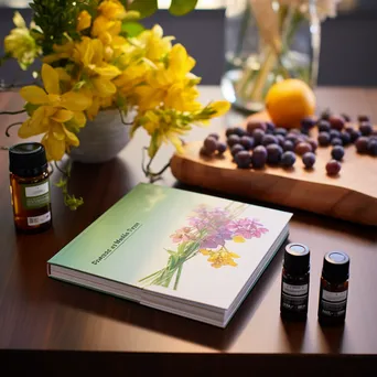 Wellness journal and essential oil diffuser on a table - Image 3