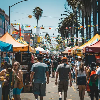 Vibrant Street Fair Atmosphere