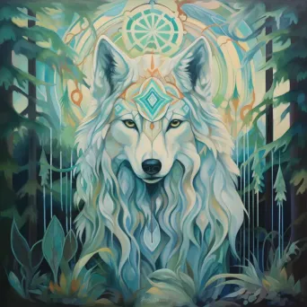 Pastel portrait of a mystical animal spirit guide in an enchanted forest - Image 3